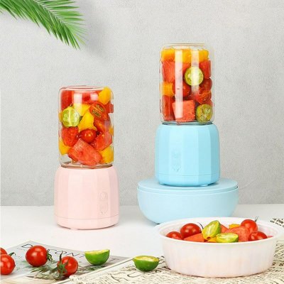 Portable Juicer Cup USB Rechargeable Blender Smoothies Mixer Fruit Kit 300ML 35W COD