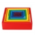 Square 7-piece 6.1 x 6.1 x 1.73inch Wooden Rainbow Stacking Toy nested stack games Building blocks COD
