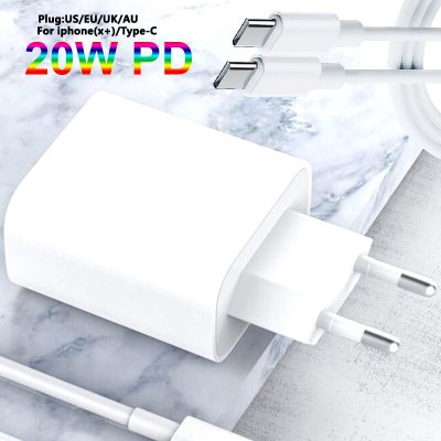 PD20W 1-Port USB Charger 20W USB-C PD QC3.0 Fast Charging Wall Charger Adapter EU Plug US Plug UK Plug for iPhone 13 14 14Pro 14 Pro Max for Oppo Reno9 for Samsung Galaxy S23 for Xiaomi 13pro