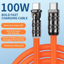 5A 100W Type-C to Type-C Cable Fast Charging Data Transmission Tinned Copper Core Line 1M/2M Long for iPhone 15 15 Plus for Xiaomi 14pro for Huawei Mate60 Pro for Samsung Galaxy S24