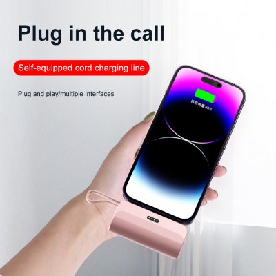 Mini Power Bank 5000mAh Portable Mobile Phone Charger External Battery Power Bank Plug and Play Type-C for Samsung Huawei Xiaomi COD