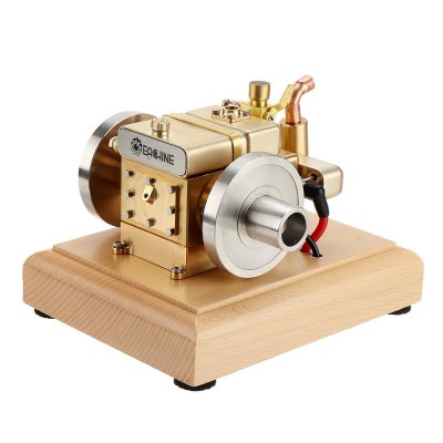 Eachine ET5S Horizontal Two Cylinder Engine Model Water-cooled Cooling Structure Brass And Stainless Steel STEM Engine Toys Collection Gifts COD