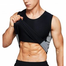 Men's Sweat Sauna Suit Shaper Stretch Breathable Sweat Absorbing Zip Up Sportswear Fitness Vest for Losing Weight Fitness COD