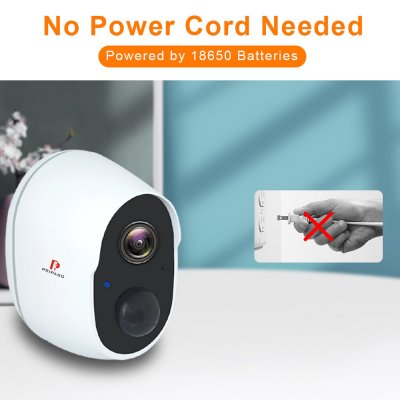 Pripaso 1080P Wireless Battery Powered IP CCTV Camera Outdoor Indoor Home Waterproof Security Rechargeable Wifi Battery Camera COD