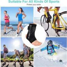 1pc Ankle Support Leather Strap Foot Protection Soft Breathable Easy to Adjust Anti-Sprain Fitness Knee Pad for Cycling Ball Games Body Recovery COD