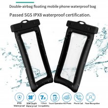 30M Waterproof Swimming Phone Case Sealed Dry Bags IPX8 Thin Float Double Airbags with Strap for 7.2inch Cell Phone COD