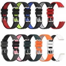 Bakeey Double Color Pattern Breathable Sweatproof Soft Silicone Watch Band Strap Replacement for Fitbit Luxe COD