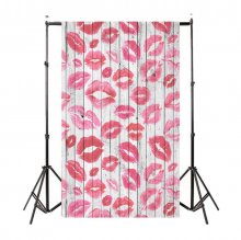 4x6FT Vinyl Pink Red Lips Wall Floor Photography Backdrop Background Studio Prop COD