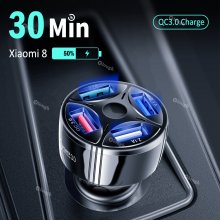 ELOUGH 7A 35W Car Charger 4 Port Usb Quick Charge Portable QC3.0 Car Charger for Iphone XIAOMI HUAWEI COD