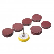 60pcs 50mm Sanding Disc Sandpaper with Backing Pad for Dremel Rotary Tool COD