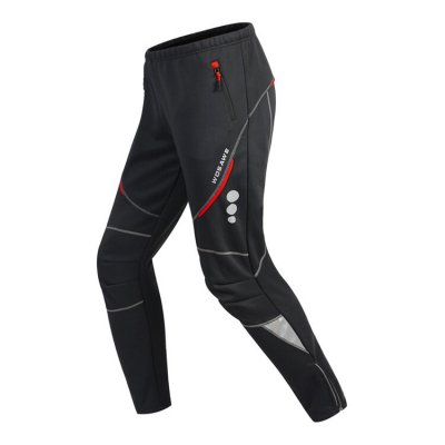 WOSAWE Winter Men\'s Fleece Warm Windproof Trousers Waterproof Reflective Long Pants For Outdoor Cycling Skiing Mountaineering COD