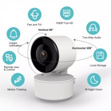 Tuya Wireless Smart Wifi Camera 1080P Indoor Motion Tracking 360 Degree Cloud Storage Baby Monitor Security Surveillance Camera COD
