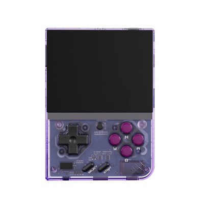 Miyoo Mini Plus Transparent Purple Retro Handheld Game Console for PS1 MD SFC MAME GB FC WSC 3.5 inch IPS OCA Screen Portable Linux System Pocket Video Game Player No Card No Games