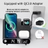 Bakeey 15W 3 in 1 Wireless Charger with Alarm Clock Fast Wireless Charging Stand for Qi-enabled Smart Phones for iPhone 15 14 13 12 for Huawei Mate60 Pro for Samsung Galaxy Z Flip4 for Airpods for iwa