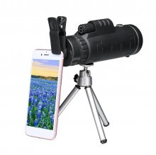 MOGE 50X HD Monocular Night Vision Telescope + Clip + Tripod For Mobile Phone COD