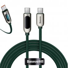 Baseus 100W LED Display USB-C to USB-C PD Power Delivery Cable E-mark Chip Fast Charging Data Transfer Cord Line for Samsung Galaxy S21 Note S20 Iltra Huawei Mate 40 OnePlus 9 Pro for iPad Pro 2020 Ma