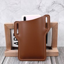 Bakeey Men Vintage Casual Genuine Leather Bag Waist Bag Pouch Leather Belt Bag Purse Under For 6.3 inch Phone Nokia Phone Ulefone Armor 9 COD