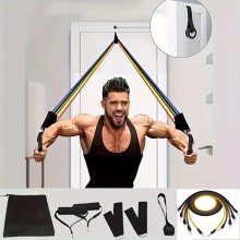 11Pcs TPE Resistance Bands Pull Rope Set 100lbs Indoor Portable Fitness Equipment Arm Waist Leg Chest Trainer Exercise Tools COD
