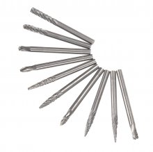 10Pcs 3mm Routing Router Drill Bits Set For Dremel Carbide Rotary Burrs Tools Wood Stone Metal Root Carving Milling Cutter Tools COD