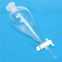 500mL 24/29 Joint Lab Glass Pear Shape Separatory Funnel with PTFE Stopcock COD