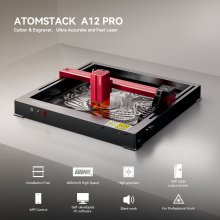 ATOMSTACK A12 Pro Laser Engraver 12W Laser Output Power Laser Engraving Machine 600m/s High Speed for Wood / Metal / Acrylic / Leather COD