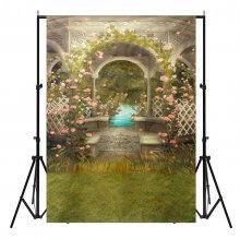 5x7ft 7x5ft Fairy Tale Winter Spring Sky Castle Photography Backdrop Studio Prop Background COD