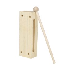 Flanger Toddler Musical Instruments Wooden High-quality Percussion Instrument with Children Mallet Square Two-tone Castanets COD