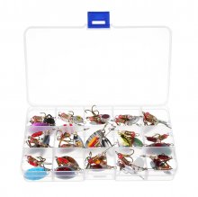 ZANLURE 30pcs/lot Colorful Tront Spoon Metal Fishing Lure Spinner Bait Bass Tackle With Box COD