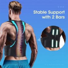 Adjustable Back Reinforced Support Belt Back Adult Posture Corrector Shoulder Lumbar Spine Support Back Protector COD