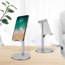 Bakeey Aluminum Alloy Height Adjustable 360 Degree Rotation Phone Holder Tablet Stand For 4-11 Inch Smart Phone Tablet COD