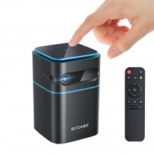 BlitzWolf®BW-VT2 DLP Mini WIFI Projector Android 9.0 bluetooth V4.2 Speaker Netflix YouTube 2.4G / 5G WIFI Wireless Projection Built-in Battery 1080P Supported 150 ANSI Lumens Hand Cinema Home The