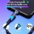 USLION 2.4A USB-A to Type-C Cable Magnetic Charging Nylon Braided Copper Core Line 1M/2M Long for Xiaomi 13 Pro for Huawei Mate 50 for OPPO Reno9 for Honor 80 GT