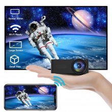 YT100 Mini Wifi Smart Portable Outdoor Projector Full HD1080P Office Home Theater Movie Wireless Same Screen Projector COD