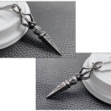 EDC Self defensee Gear TitanIium Steel Necklace Knife Beads Pendant Paracord Outdoor DIY Decorations Outdoor Personal Safety Tool COD