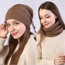 2 In 1 Electric Heating Hat Scarf Rechargeable Thermal Washable Hat Soft Knitted Winter Warm Scarf for Head Neck COD
