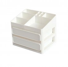 2/3 Layers Storage Box PP Table Tidy Desktop Organizer Drawer Case Makeup Display Holder COD