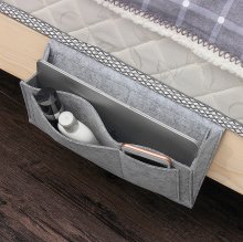 Hanging Bag Bedside Storage Organizer Bed Felt Pocket Sofa Armrest Phone Holder COD