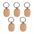 TWOTREES 5Pcs Blank Wooden Keychain Diy Wooden Keychain Key Tag Anti-Lost Wood Accessories for Laser Engraving COD