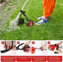 Universal String Trimmer Grass Eater Weed Cutter Adjustable Support Wheels Set for cordless grass trimmer free shipping COD