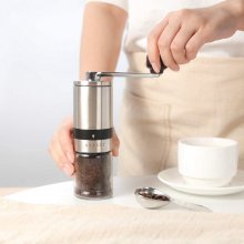 Manual Coffee Grinder Portable Coffee Bean Grinder Stainless Steel Grinder 6-gear Aadjustment COD