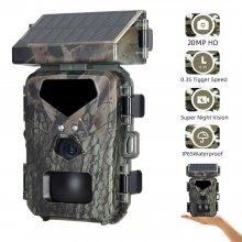 Mini700 Outdoor Solar Wild Camera 20MP 1080P HD Wild Animal Detect Trail Camera Monitoring Infrared Sensing Night Vision COD