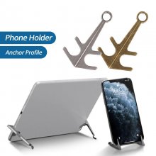 Bakeey 2PCS Magnetic Holder Retro Portable Anchor Shaped Metal Mini Desktop Stand Support Suction Tablet Phone Tripod Desktop Magnet Bracket For iPhone 12 Poco X3 NFC