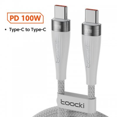 Toocki PD 100W Type-C to Type-C Cable Fast Charging Data Transmission Copper Core Line 1M/2M Long For Samsung Galaxy S22 S22 Ultra Galaxy Z Flip 4 For Xiaomi Mi 12T Redmi Note 12 Huawei P50