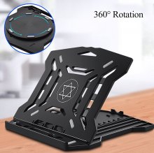 2 IN 1 Foldable 8-Level Height Adjustable Macbook Holder Stand Bracket with Phone Holder for Laptops Tablets COD