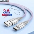 USLION 3A USB-A to Type-C Cable QC2.0 3.0 AFC FCP SCP Fast Charging Data Transmission Copper Core Line 1M Long for iPhone 15 15 Plus for Huawei Mate60 Pro for Samsung Galaxy Z Flip4 for Xiaomi 13pro