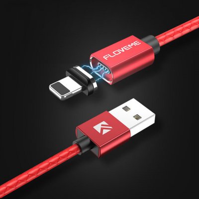 FLOVEME 3A LED Magnetic USB-A to iP Cable Fast Charging Data Transmission Cord Line 1M Long For iPhone 14 14 Plus 14 Pro Max for iPad Pro COD