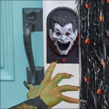 Halloween Party Home Decoration Illuminated Terror Skeleton Vampire Doorbell Horrid Scare Scene Toy COD