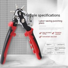 Multi-Size Hole Puncher 2/2.5/3/3.5/4/4.5mm Stainless Steel Professional Leather Punching Tool For DIY Cardboard Plastic Craft Durable Material Sleek COD