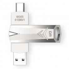 DM PD098 USB3.0&Type-C Flash Drive High-speed Pendrive 64GB/128GB/256GB/512GB Dual Metal Interface Memory USB Stick COD
