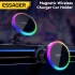 ESSAGER ACPH004 15W RGB Magnetic Wireless Charger Car Holder Fast Wireless Charging for Smart Phones for iPhone 15 14 13 for Xiaomi 14pro for Oppo Find X7 for Huawei Mate60